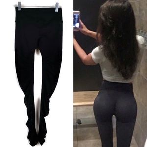 Lole Seamless Legging XXS XS Black Ruched Yoga pan